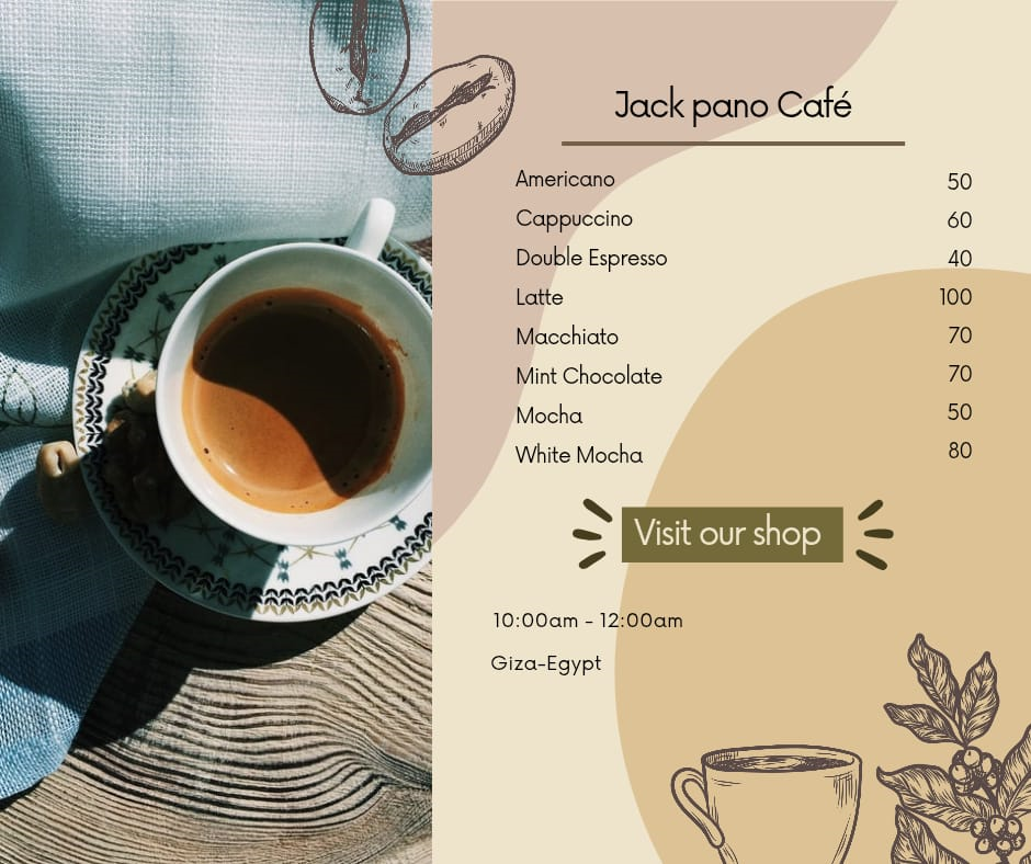 Coffee Menu
